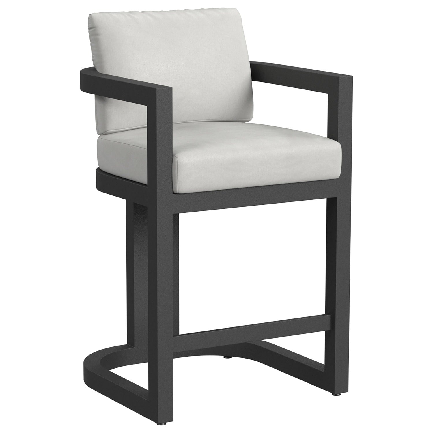 Sunset West Malibu Cast Silver Outdoor Barstool Set of 2