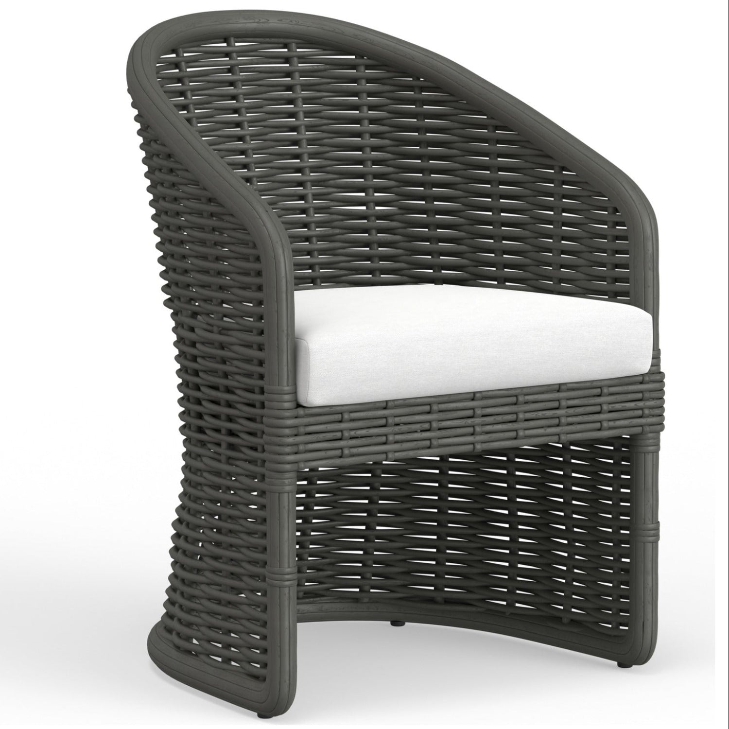 Sunset West Cabo Soothe Pearl w/Flange Welt Outdoor Dining Chair Set of 2