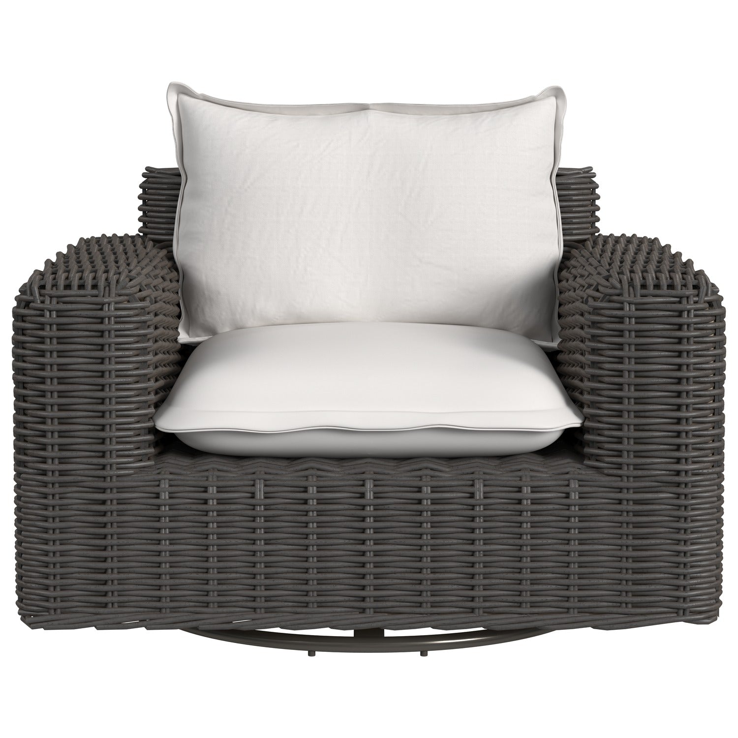 Sunset West Cabo Soothe Pearl w/Flange Welt Outdoor Oversized Swivel Club Chair