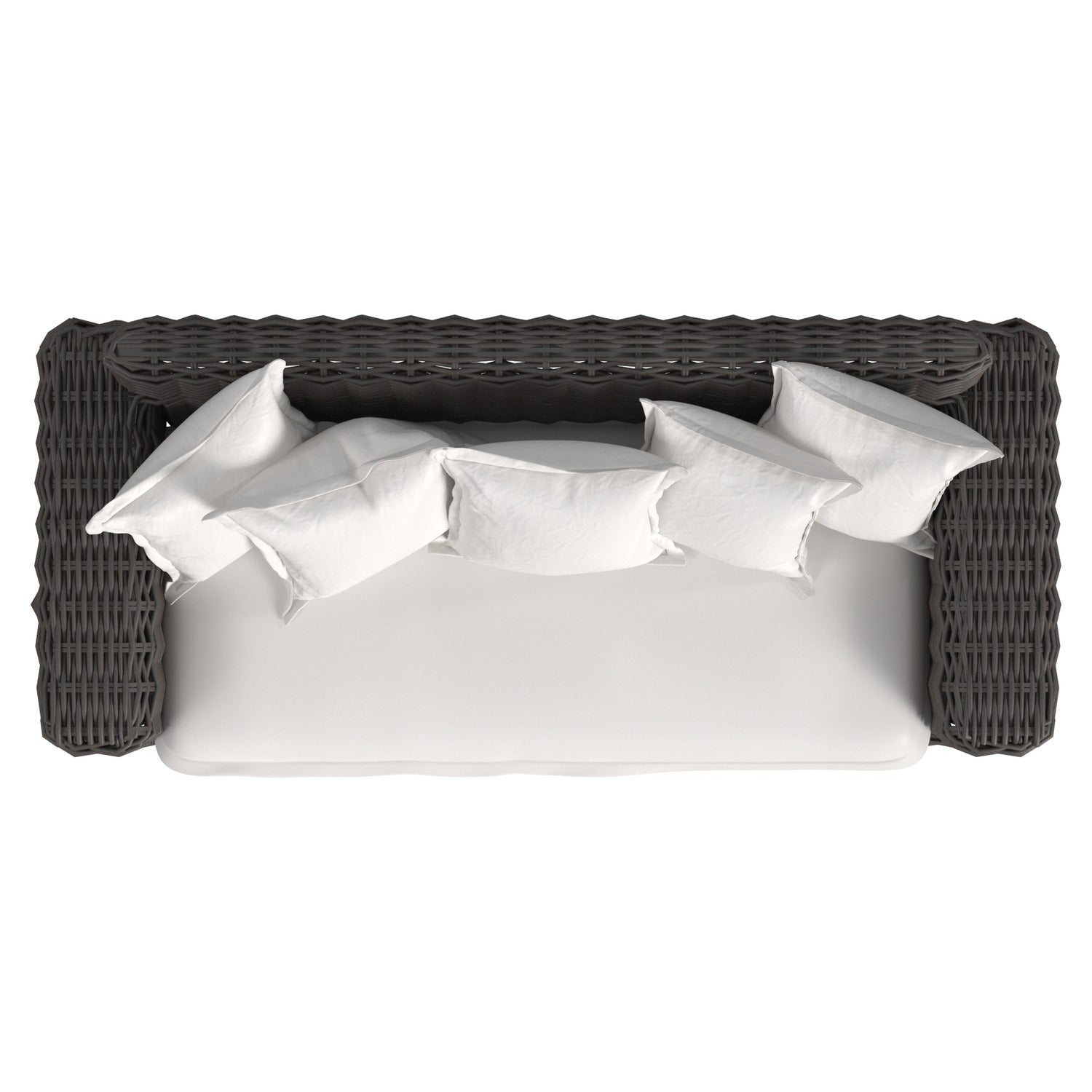 Sunset West Cabo Soothe Pearl w/Flange Welt Outdoor Loveseat