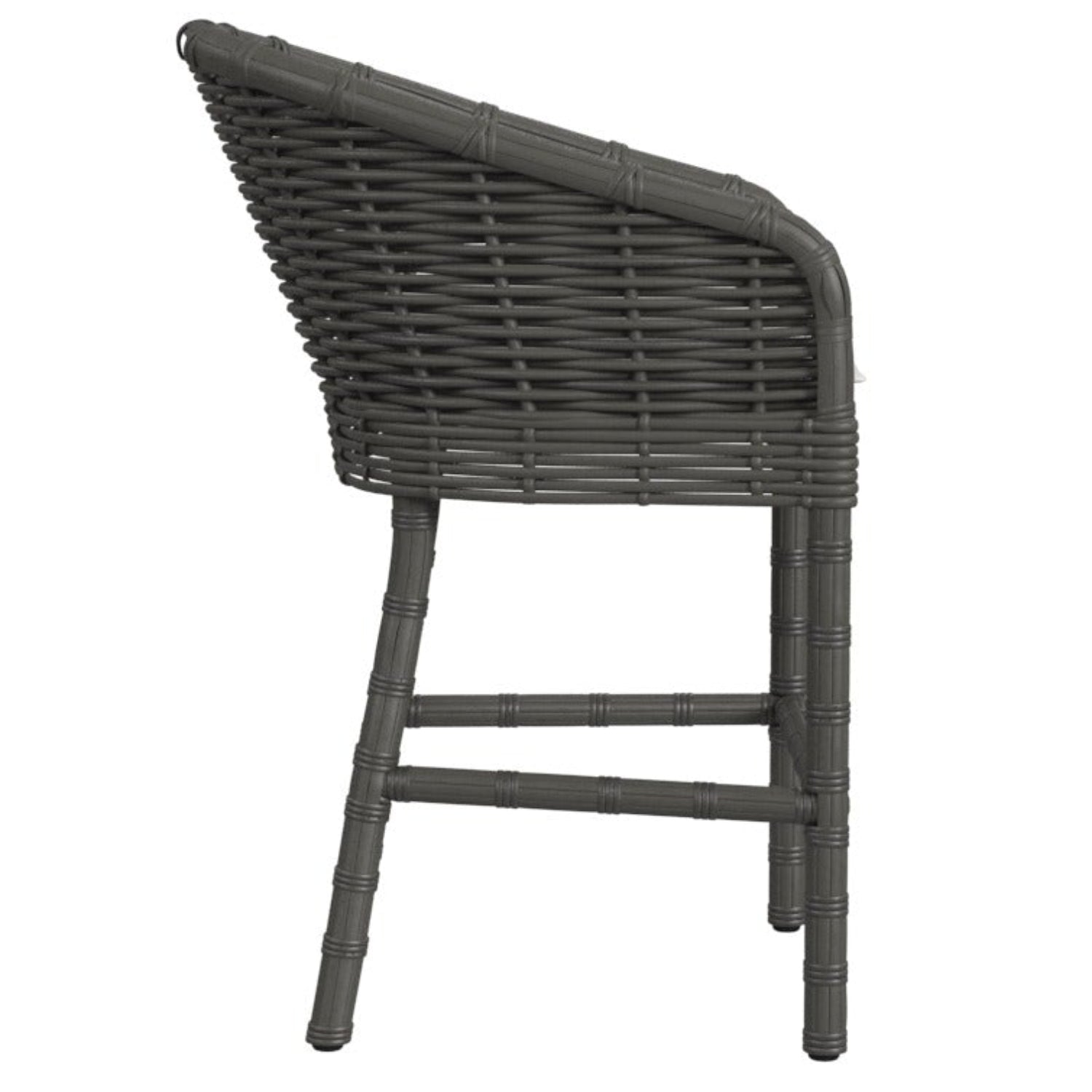 Sunset West Cabo Soothe Pearl w/Flange Welt Outdoor Counter Stool Set of 2