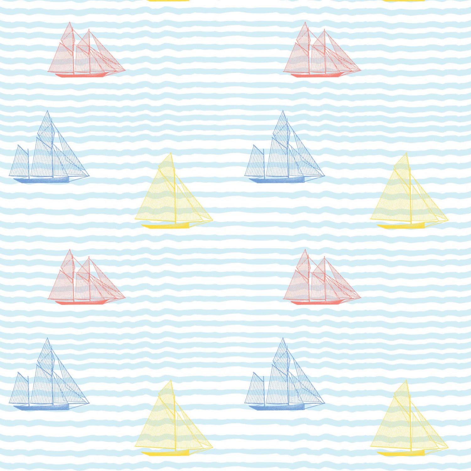 Mitchell Black Sailboats Wallpaper