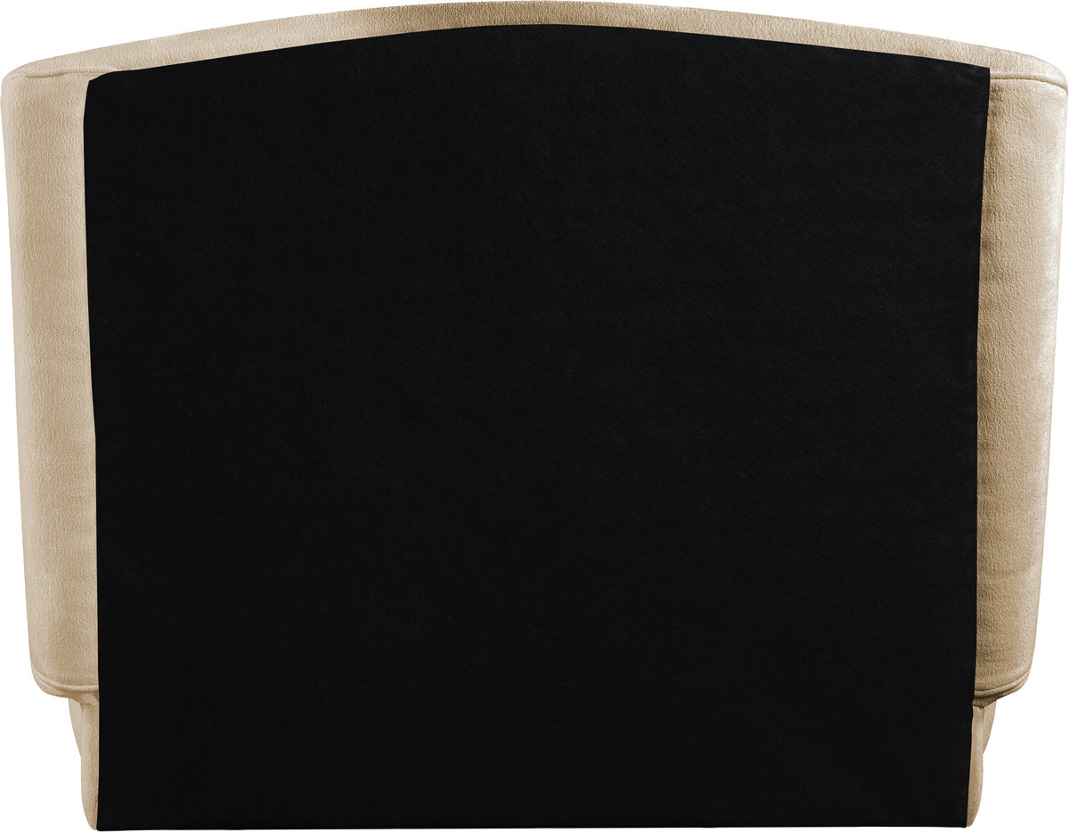 Sandro Beige Chenille Fabric Upholstered Bed