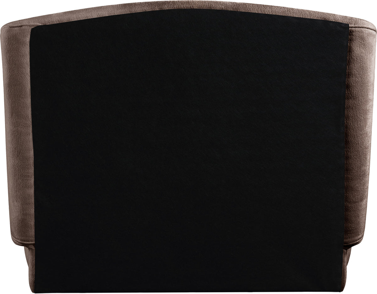 Sandro Brown Chenille Fabric Upholstered Bed