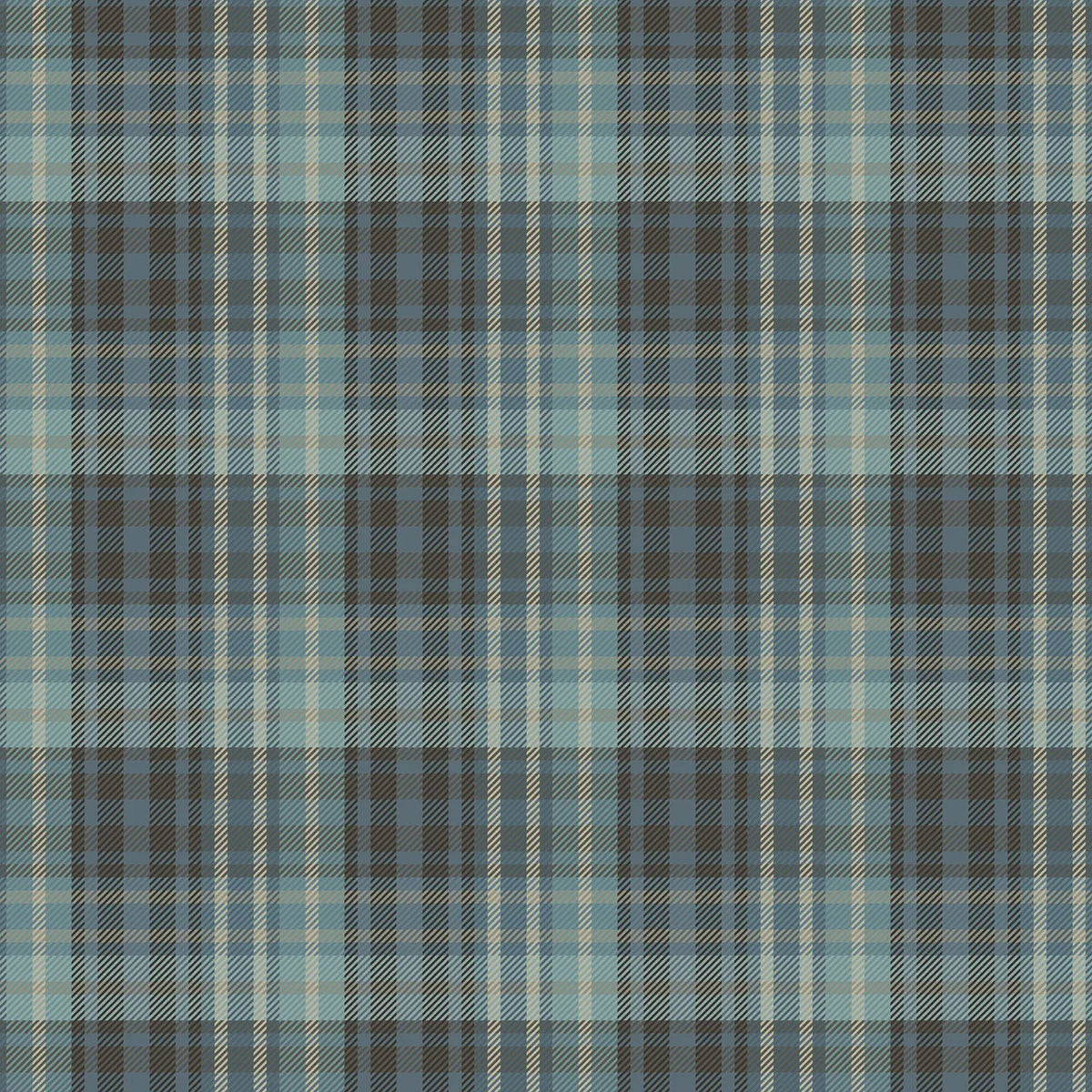 Mitchell Black Sawyer Check Wallpaper