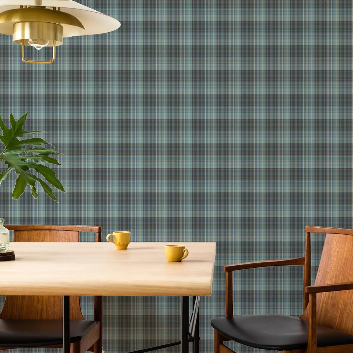 Mitchell Black Sawyer Check Wallpaper