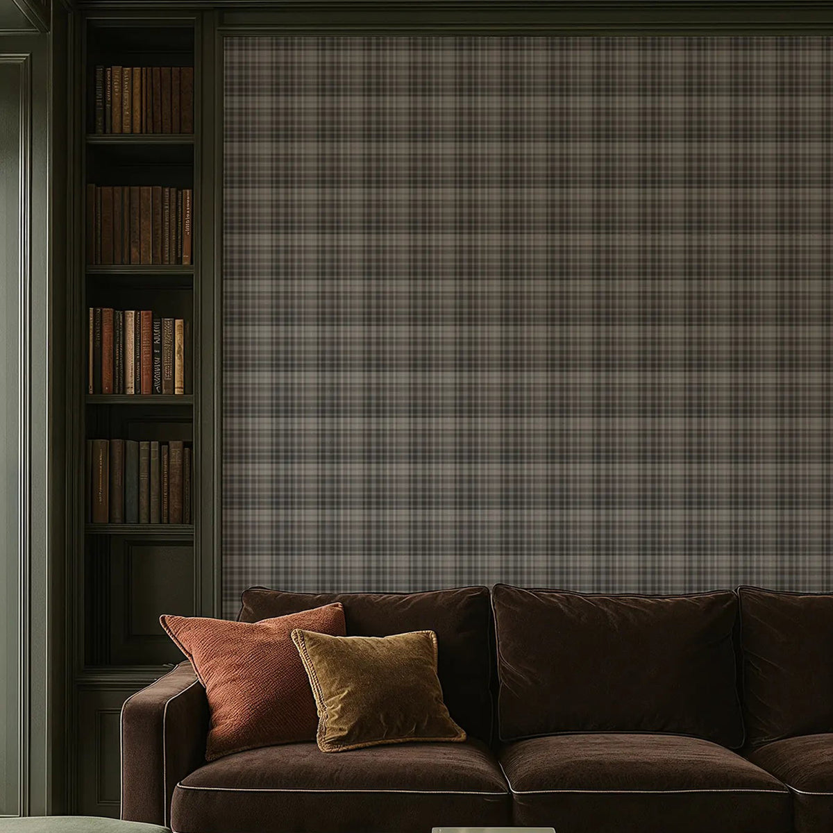 Mitchell Black Sawyer Check Wallpaper