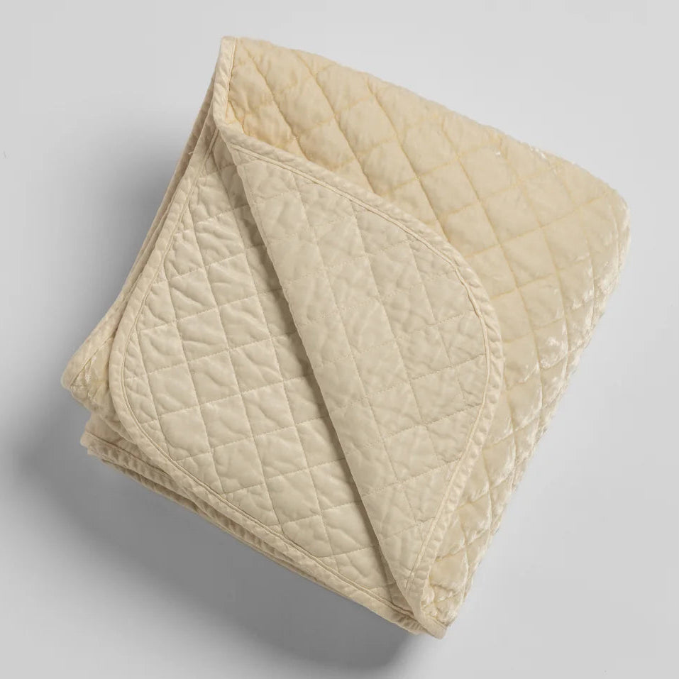Bella Notte Silk Velvet Quilted Throw Blanket