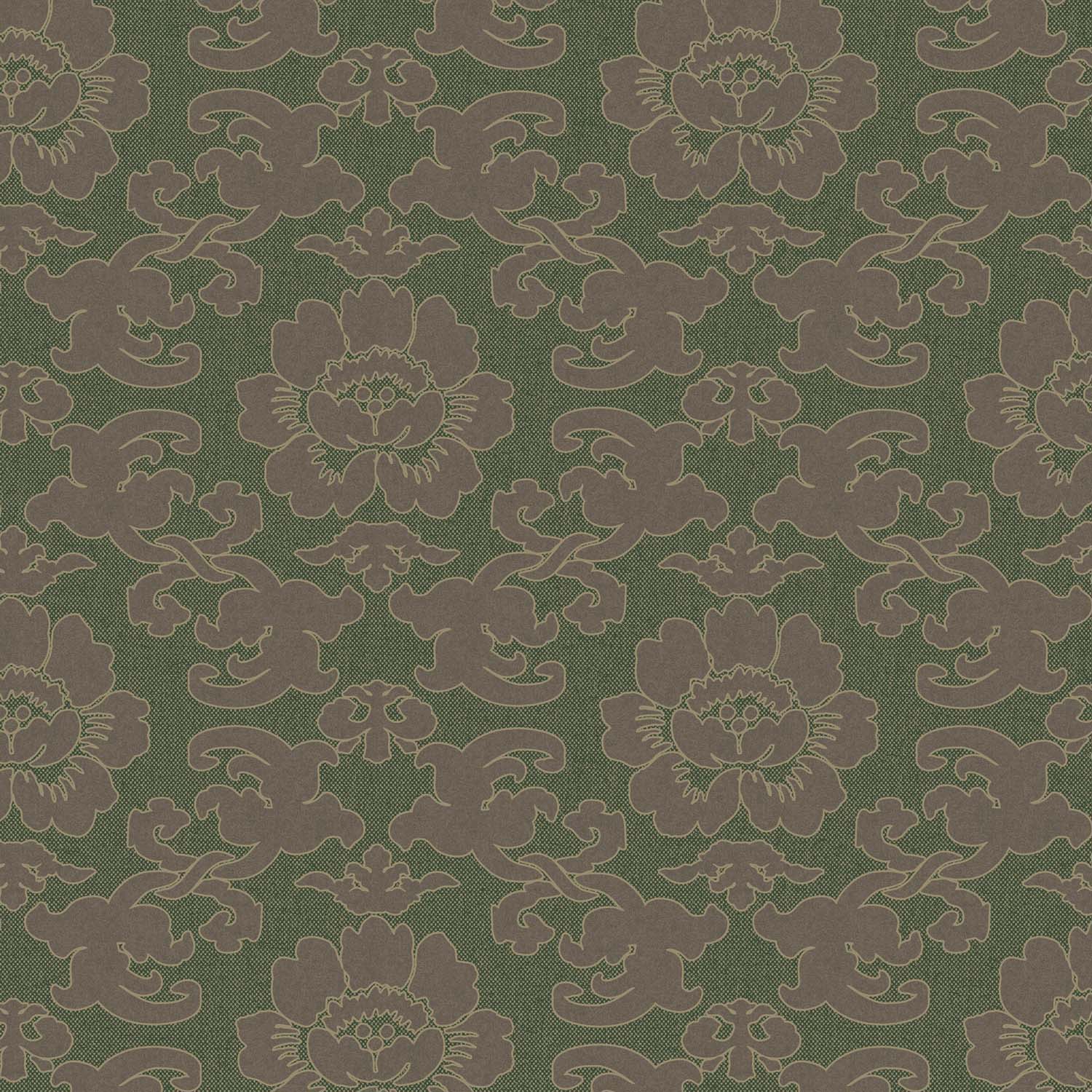 Mitchell Black Silken Poppy Wallpaper