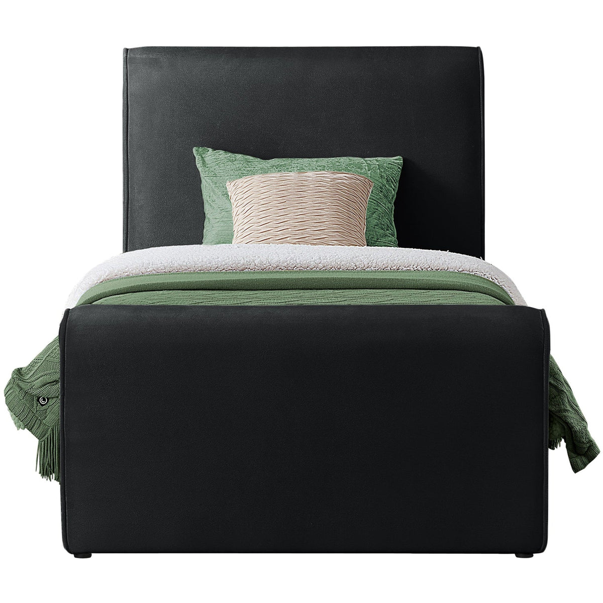 Sloan Black Velvet Upholstered Bed