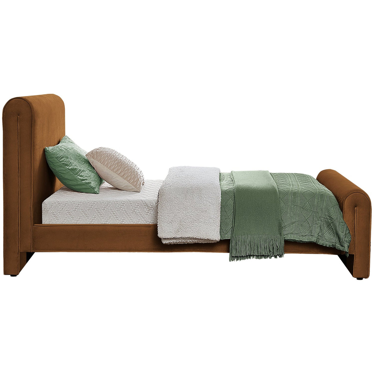 Sloan Saddle Velvet Upholstered Bed