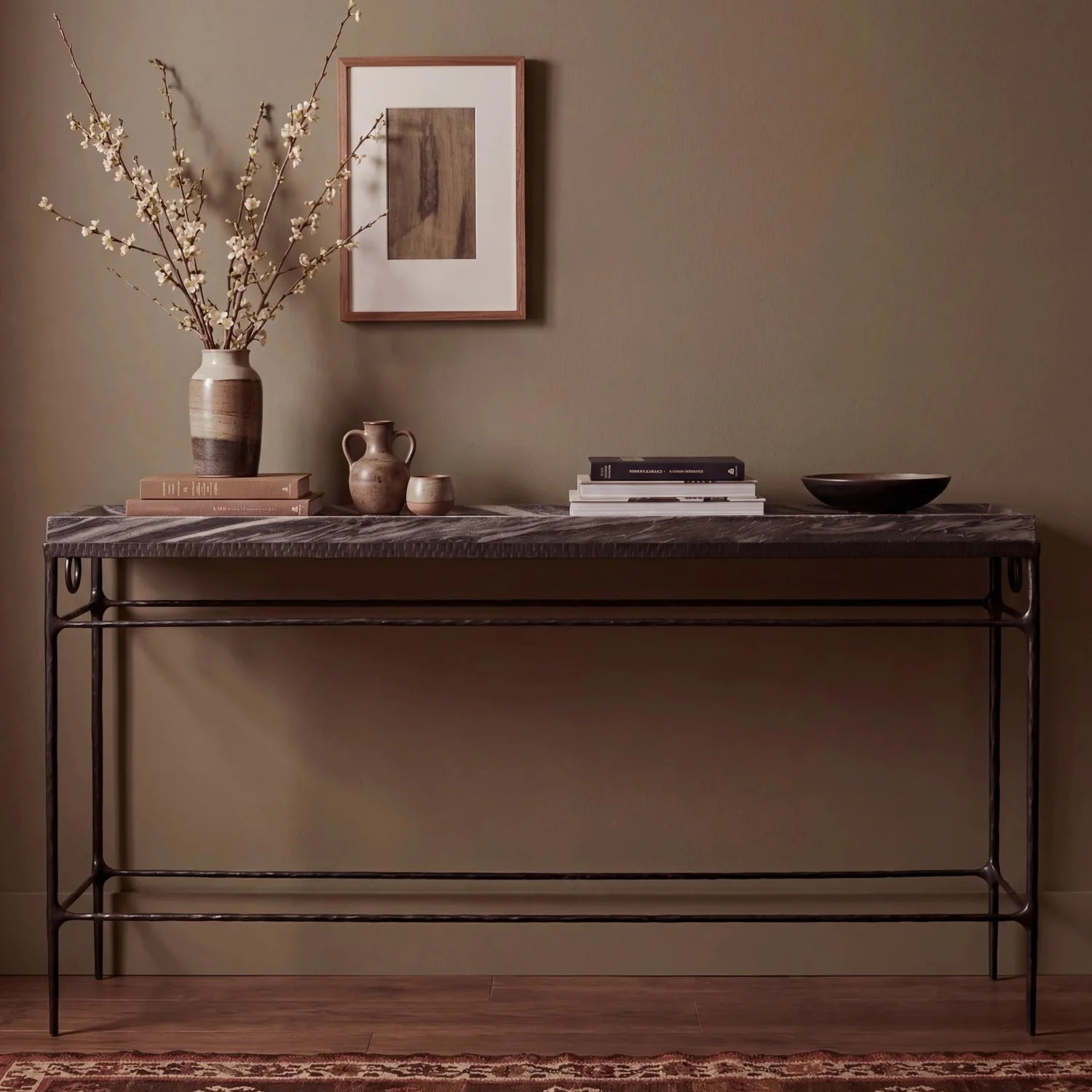 MENO HOME x Co. House Designs Smithfield Black Powder Coated Console Table