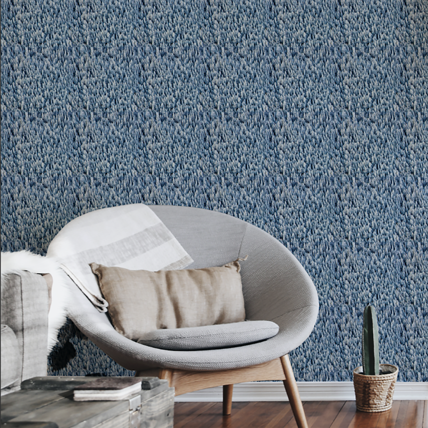 Mitchell Black x Gray Malin Snowy Pines Wallpaper