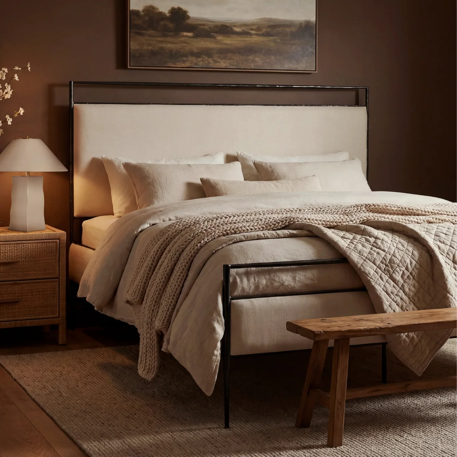 MENO HOME x Co. House Designs Soma Natural Iron Bed