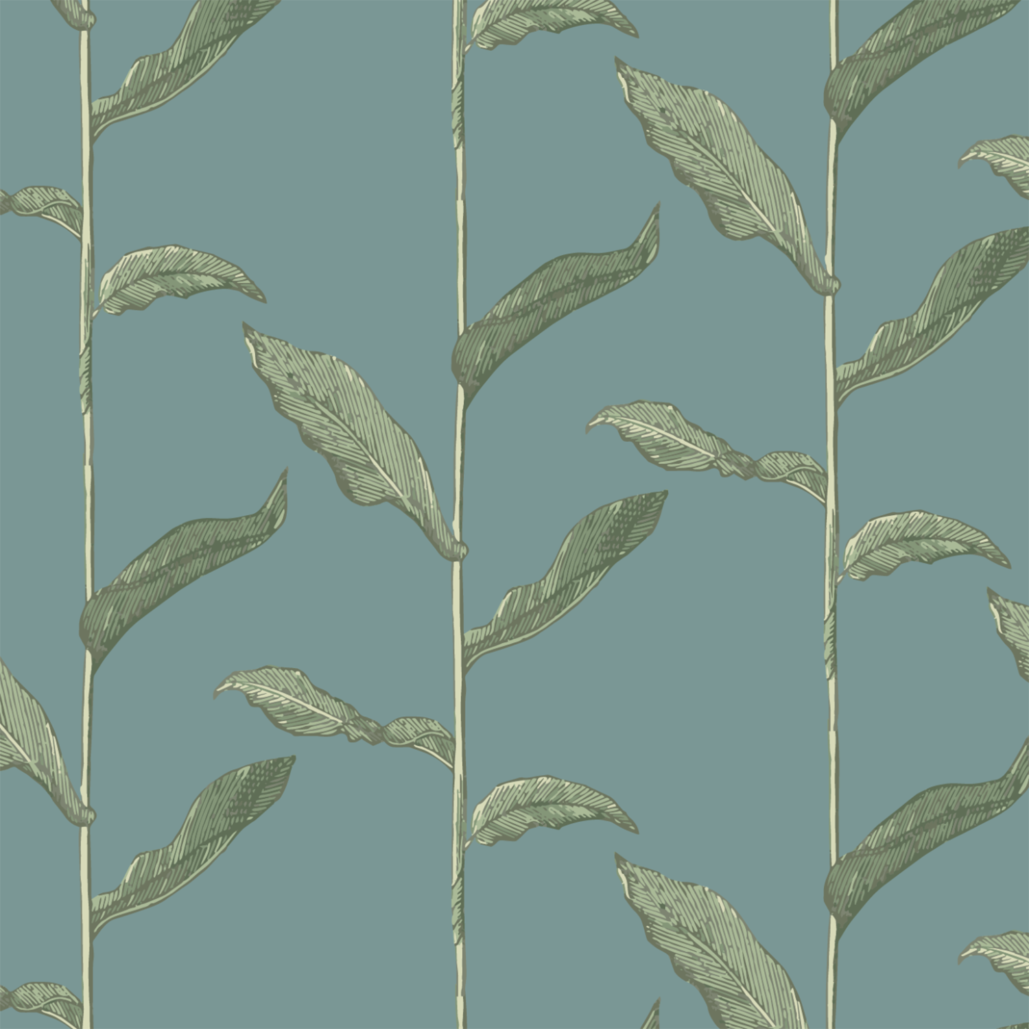 Mitchell Black Stalks Wallpaper