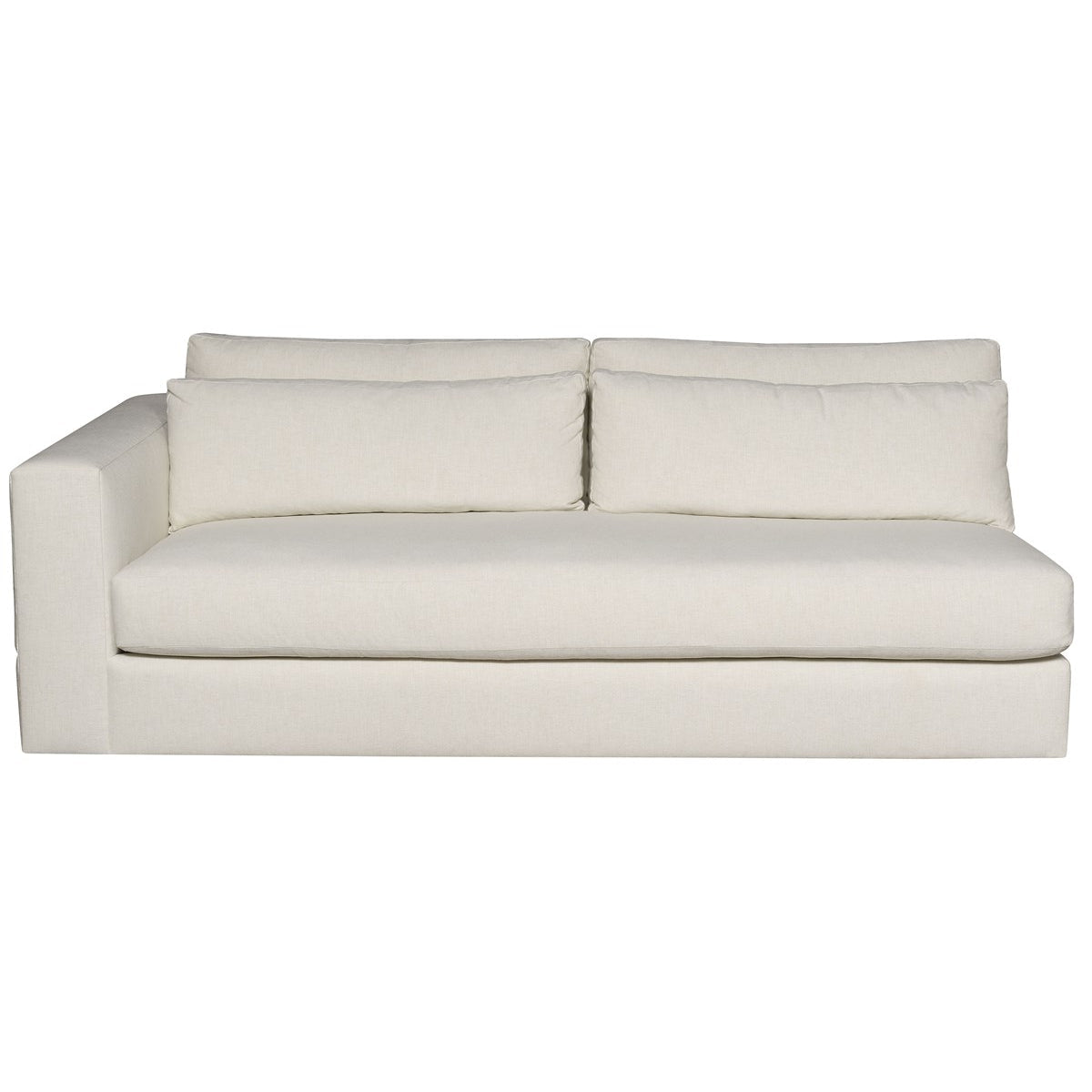 Vanguard Furniture Leone Identify Ivory Left Arm Bench Seat Sofa