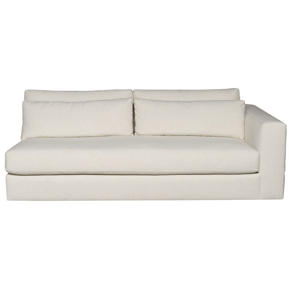 Vanguard Furniture Leone Identify Ivory Right Arm Bench Seat Sofa