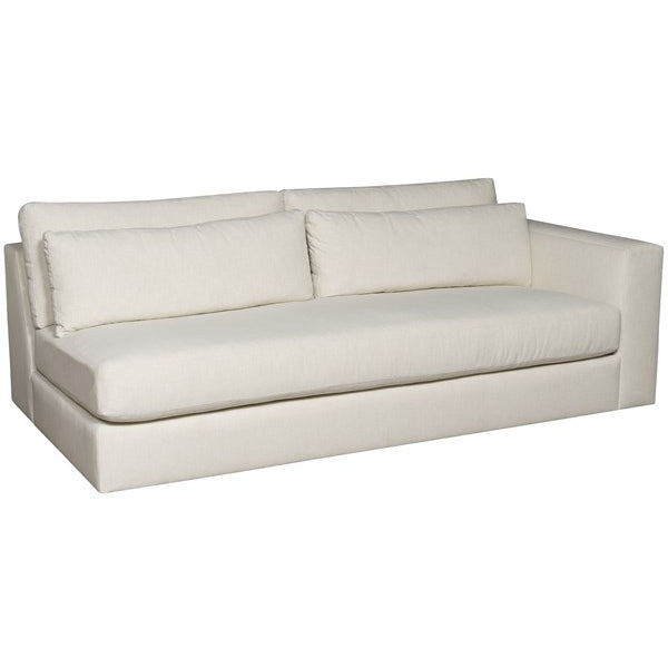 Vanguard Furniture Leone Identify Ivory Right Arm Bench Seat Sofa