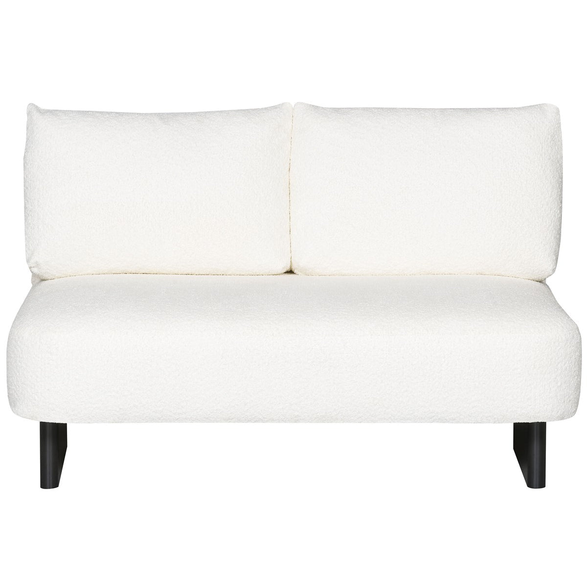 Vanguard Furniture Lola Itilia Ivory/Film Noir Armless Loveseat