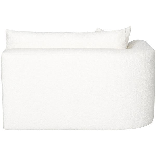 Vanguard Furniture Lola Itilia Ivory/Film Noir Left Arm Loveseat