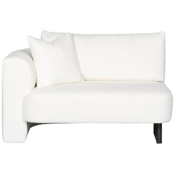 Vanguard Furniture Lola Itilia Ivory/Film Noir Left Arm Loveseat