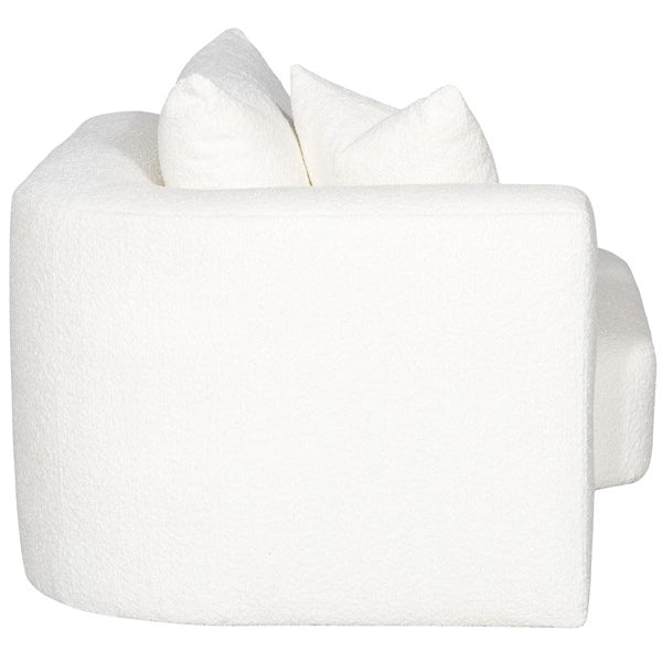Vanguard Furniture Lola Itilia Ivory/Film Noir Left Arm Loveseat