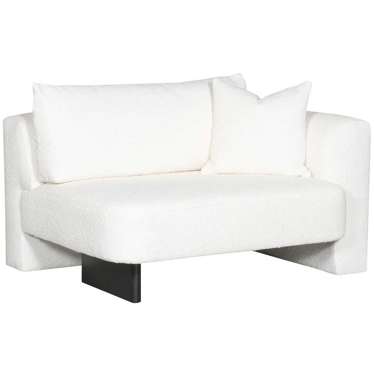 Vanguard Furniture Lola Itilia Ivory/Film Noir Right Arm Loveseat