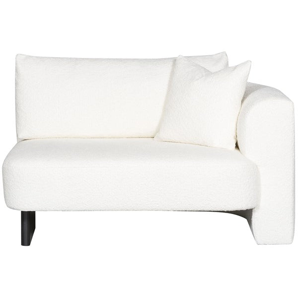 Vanguard Furniture Lola Itilia Ivory/Film Noir Right Arm Loveseat