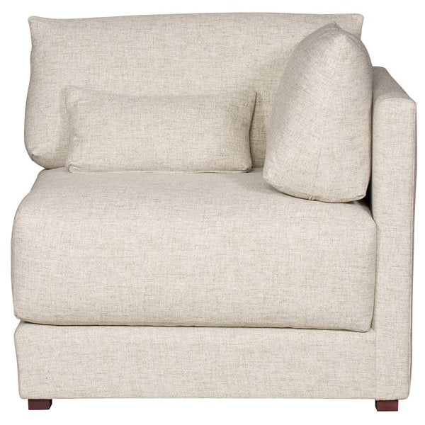 Vanguard Furniture Dove Jack Linen Fabric Corner Chair