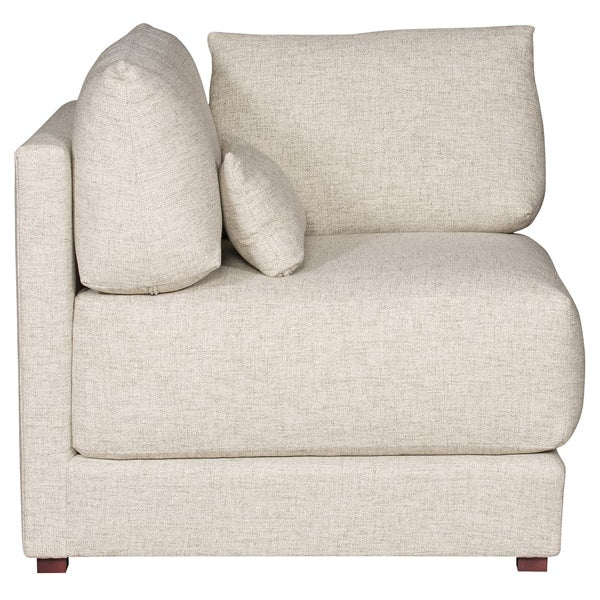 Vanguard Furniture Dove Jack Linen Fabric Corner Chair