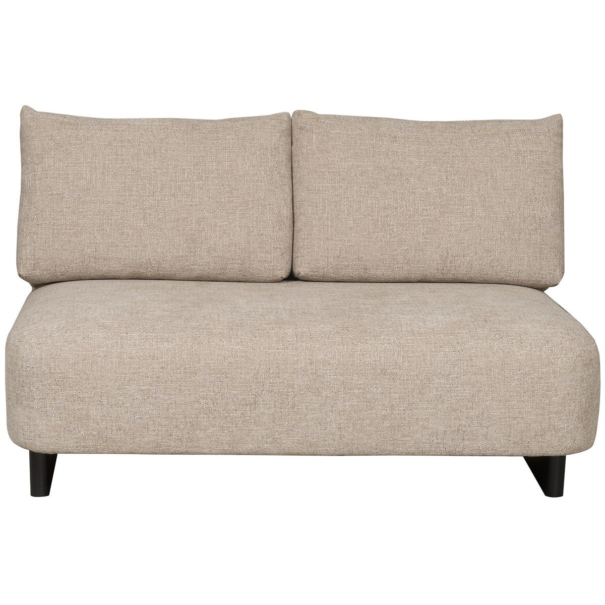 Vanguard Furniture Lola Jasper Pebble/Film Noir Armless Loveseat