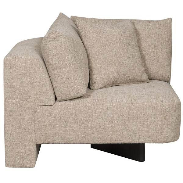 Vanguard Furniture Lola Jasper Pebble/Film Noir Corner Chair