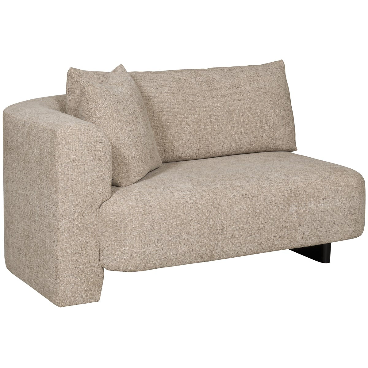 Vanguard Furniture Lola Jasper Pebble/Film Noir Left Arm Loveseat