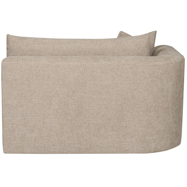 Vanguard Furniture Lola Jasper Pebble/Film Noir Left Arm Loveseat