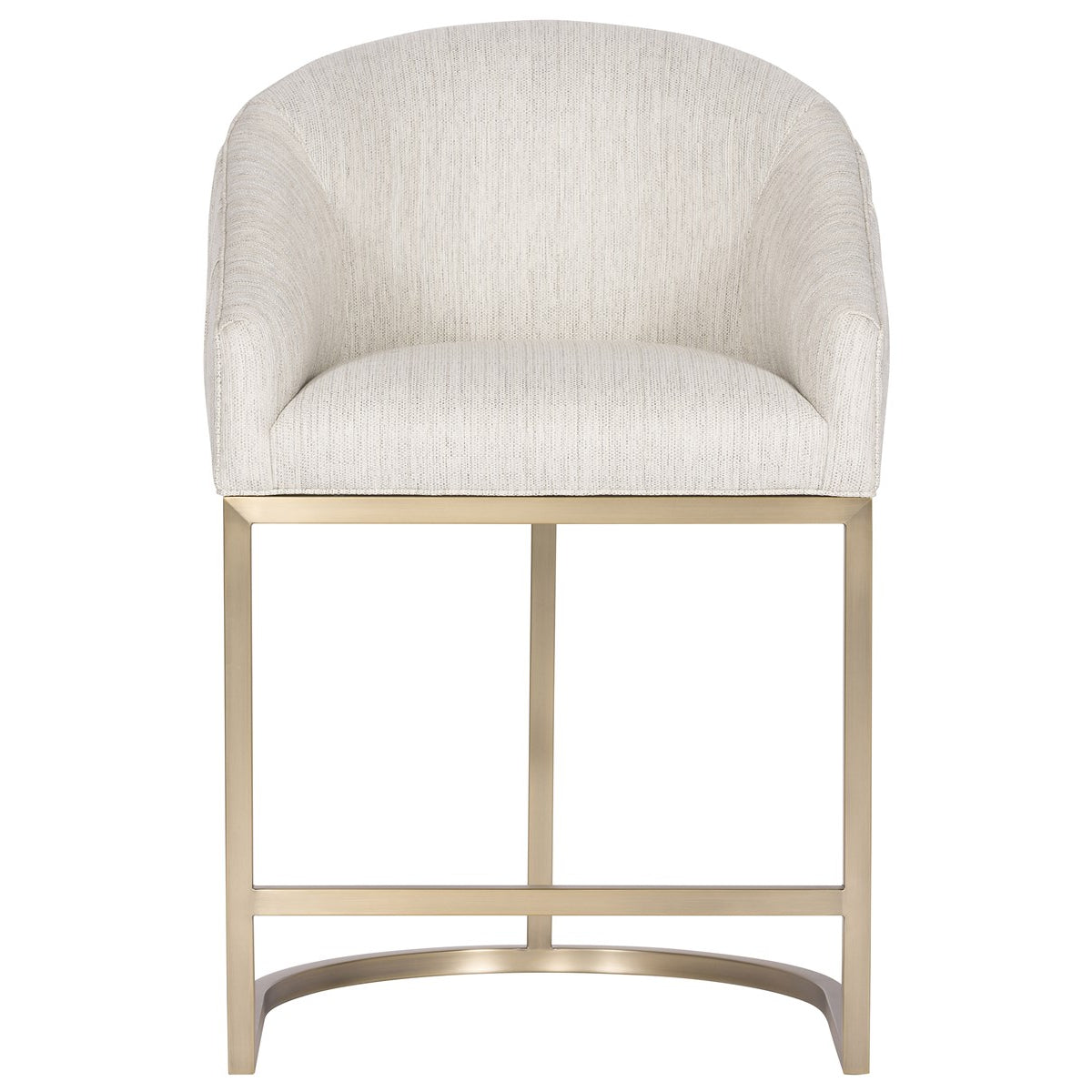 Vanguard Furniture MIY Dining Index Porcelain with Satin Brass Metal Barrel Base Performance Ryder Counter Stool
