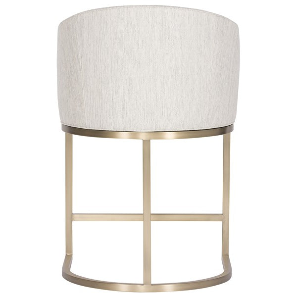 Vanguard Furniture MIY Dining Index Porcelain with Satin Brass Metal Barrel Base Performance Charley Counter Stool