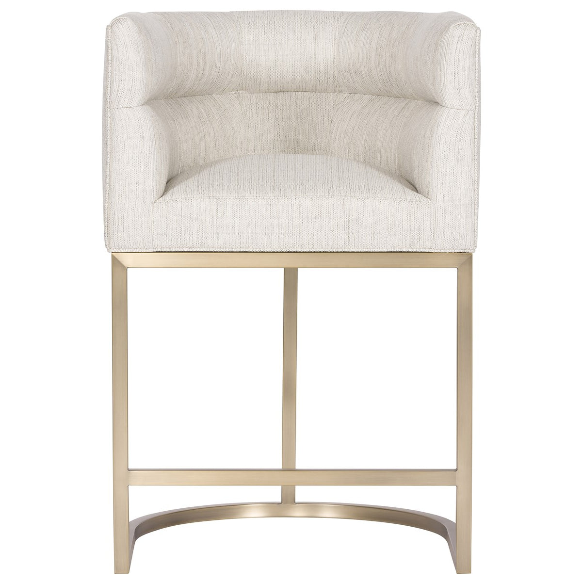Vanguard Furniture MIY Dining Index Porcelain with Satin Brass Metal Barrel Base Performance Emmett Counter Stool