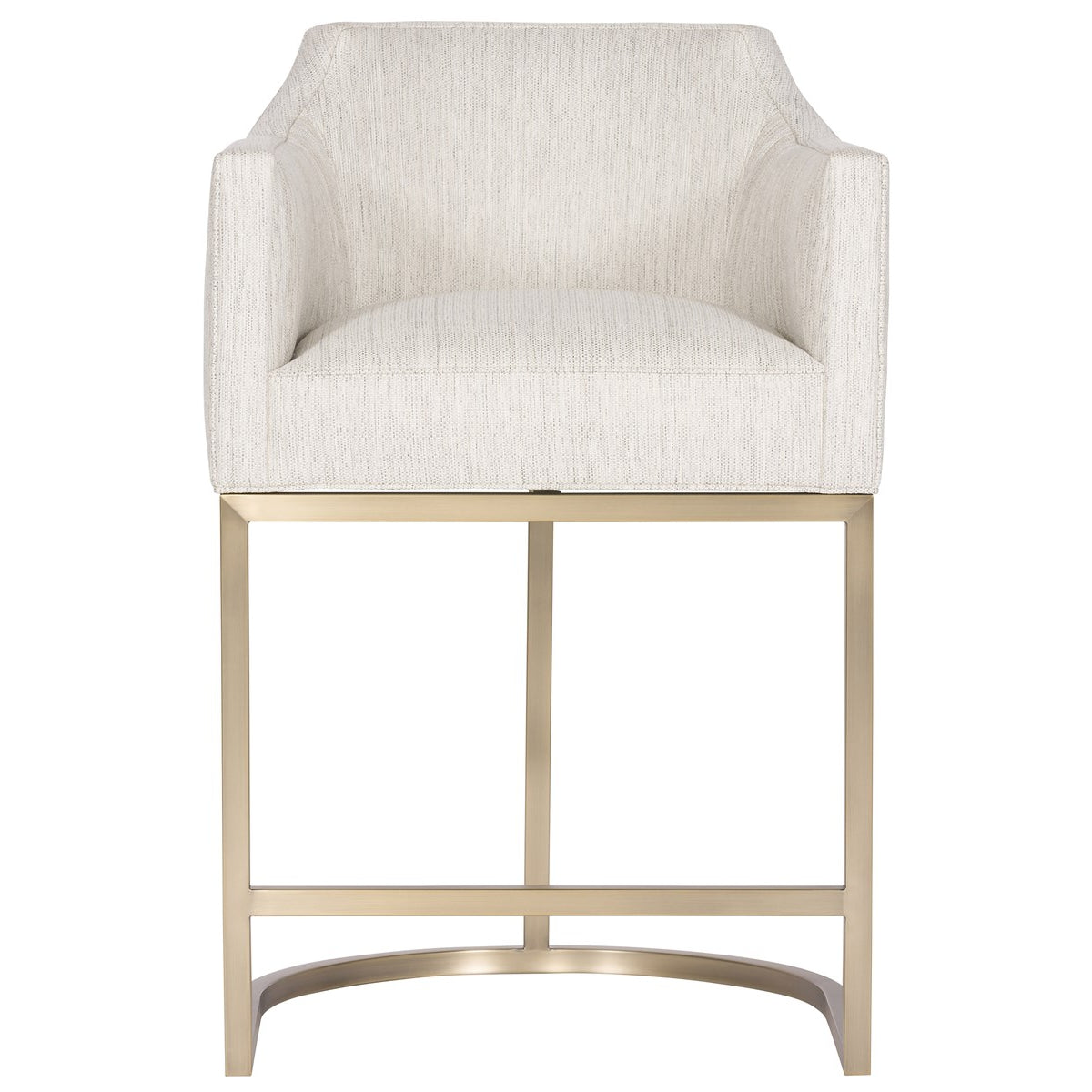 Vanguard Furniture MIY Dining Index Porcelain with Satin Brass Metal Barrel Base Performance Ian Counter Stool