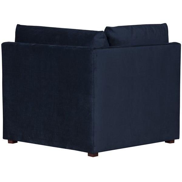 Vanguard Furniture Dove Village Ink Fabric Corner Chair