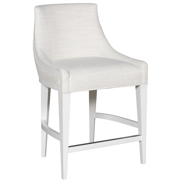 Vanguard Furniture Cove Kipri Snow Fabric with White Frost Counter Stool