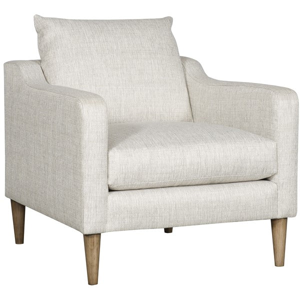 Vanguard Furniture Thea Tatz Natural Fabric with Flaxen Stone Tapered Leg Chair