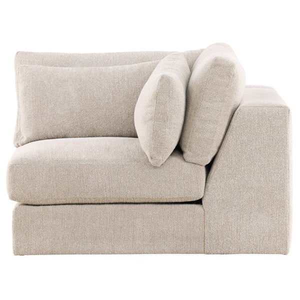 Vanguard Furniture Leone Topper Oatmeal Fabric Corner Chair
