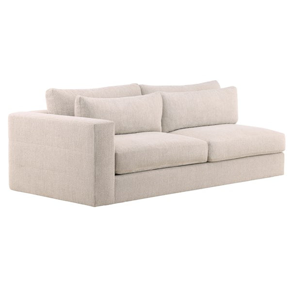Vanguard Furniture Leone Topper Oatmeal Fabric Left Arm Two Seat Sofa