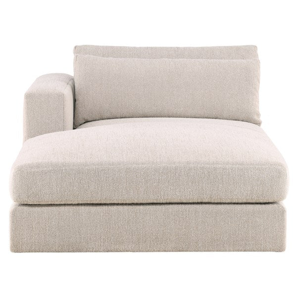 Vanguard Furniture Leone Topper Oatmeal Fabric Left Arm Chaise