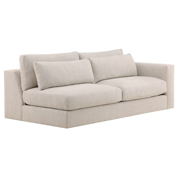 Vanguard Furniture Leone Topper Oatmeal Fabric Right Arm Two Seat Sofa