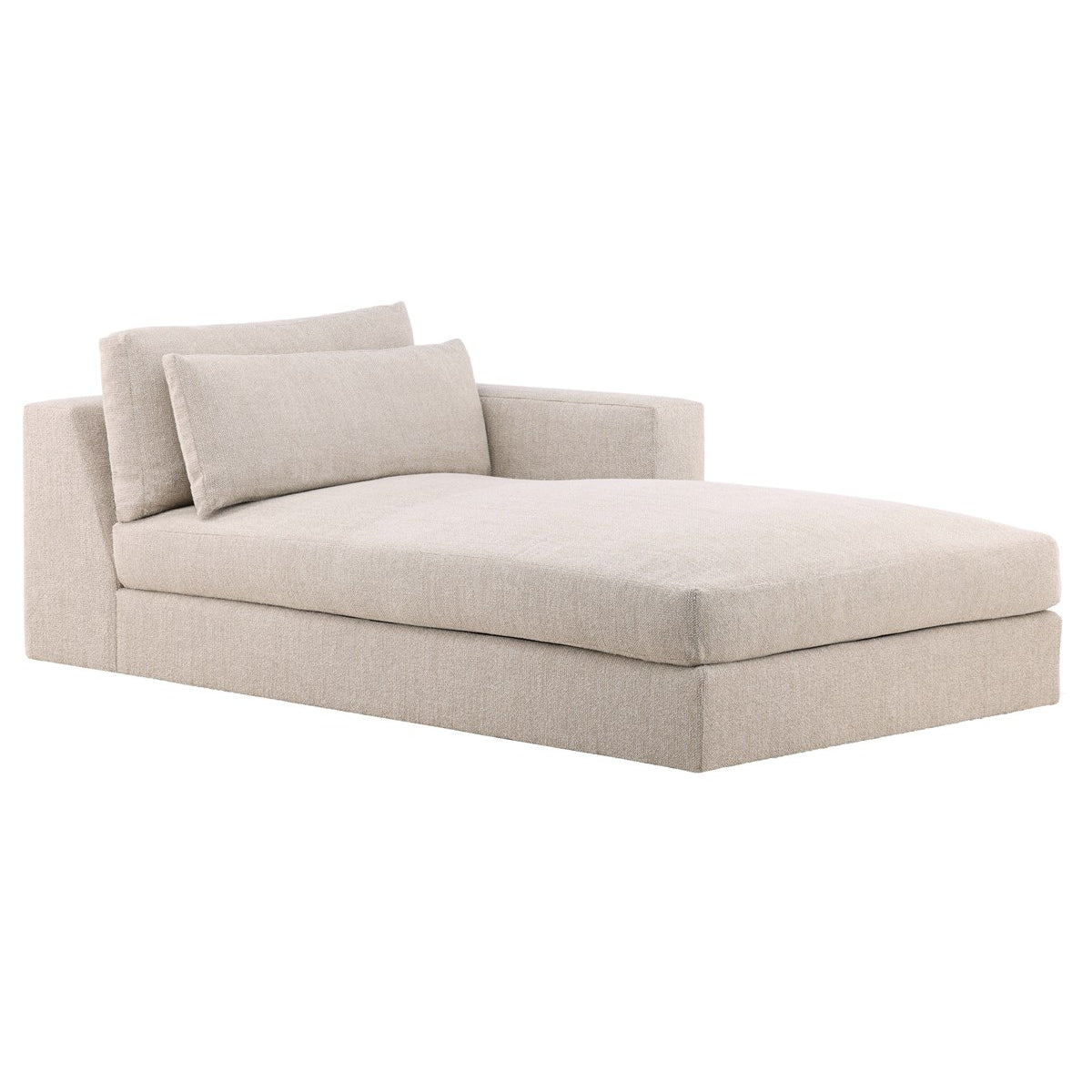 Vanguard Furniture Leone Topper Oatmeal Fabric Right Arm Chaise
