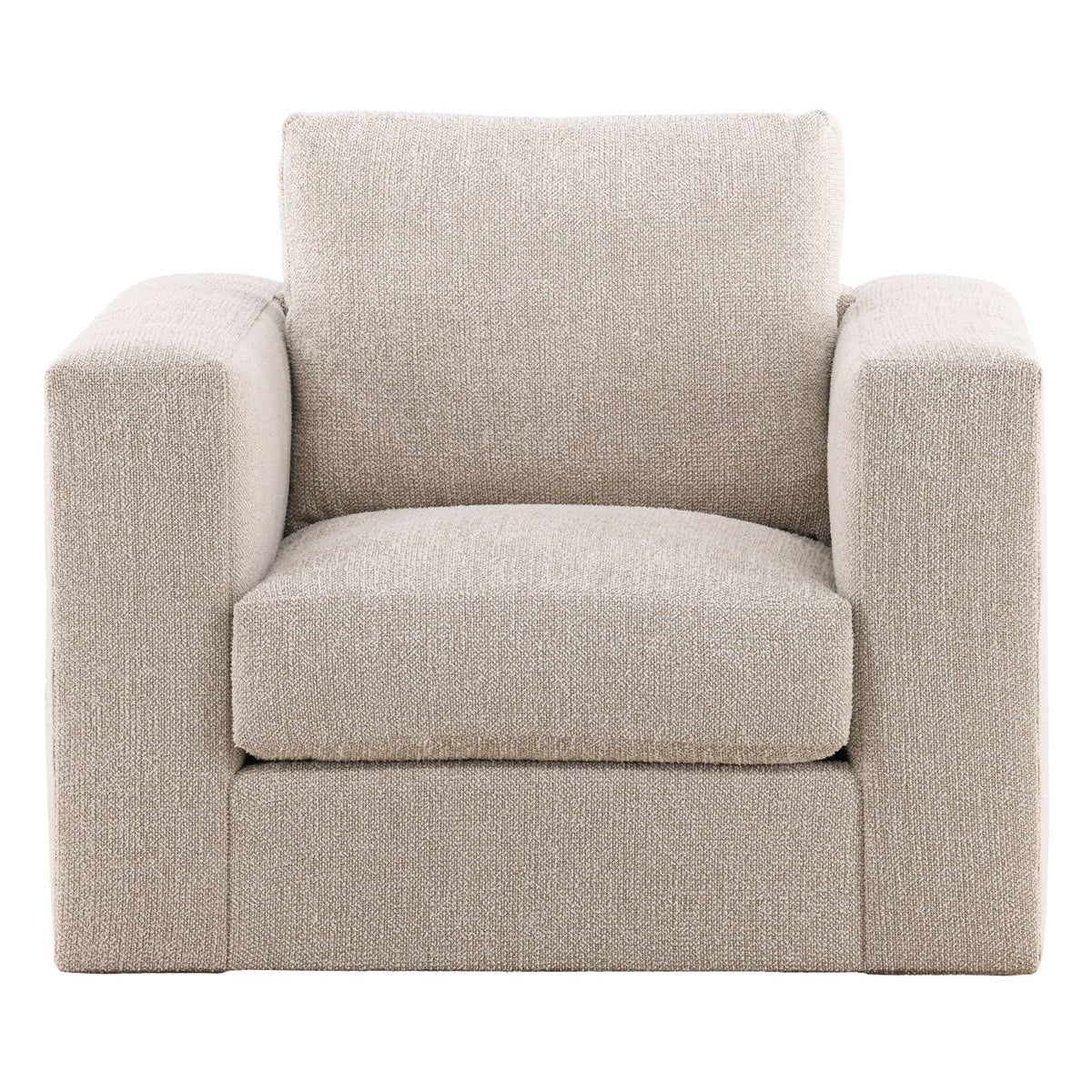Vanguard Furniture Leone Topper Oatmeal Fabric Swivel Chair