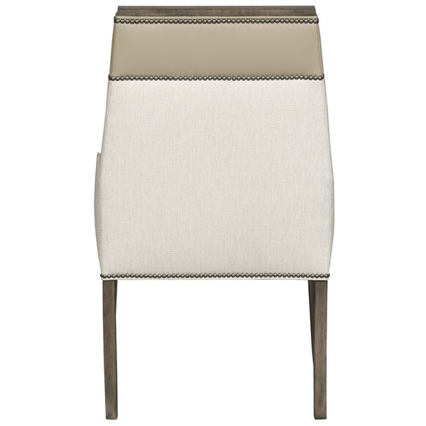 Vanguard Furniture Phelps Arm Chair Kidders Porcelain/Remmy Beige/#9 Black Silver Nail/Greythorn Dining
