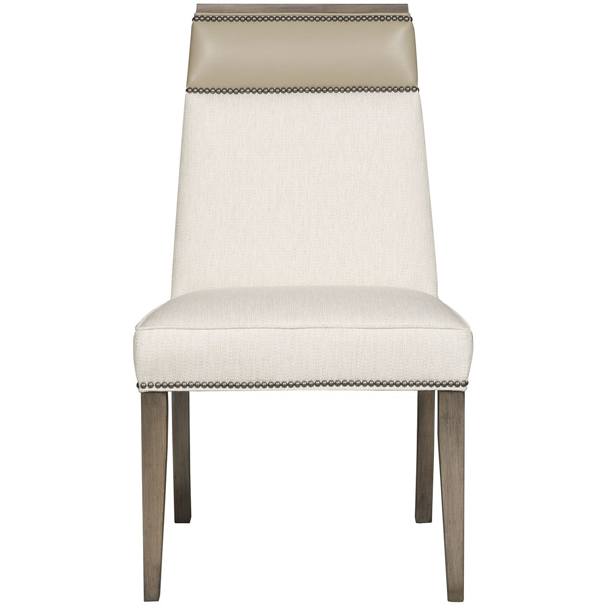 Vanguard Furniture Phelps Side Chair Kidders Porcelain/Remmy Beige/#9 Black Silver Nail/Greythorn Dining