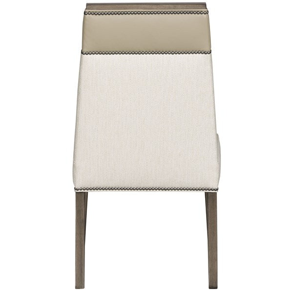 Vanguard Furniture Phelps Side Chair Kidders Porcelain/Remmy Beige/#9 Black Silver Nail/Greythorn Dining